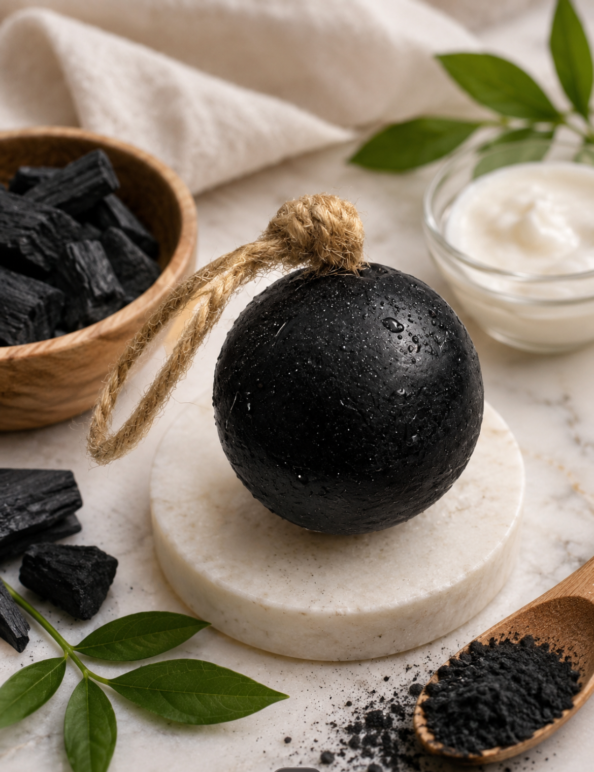 Activated Charcoal Loofah Soap